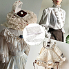 MAYJOYDIY US 3 Yards Cotton Flower Embroidery Pleated Lace Ribbon OCOR-MA0001-14B-5