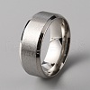 201 Stainless Steel Plain Band Ring for Men Women RJEW-WH0010-06D-MP-1