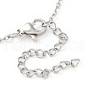 Rectangle Brass Pave Cubic Zirconia Pendant Necklaces for Women NJEW-G156-01P-4