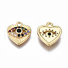 Brass Micro Pave Cubic Zirconia Charms KK-Q277-077-NF-3