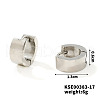 Fashionable Stainless Steel Mirror Polished Hoop Earrings for Hip-hop Street Style WQ4489-4-1