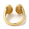 Brass Micro Pave Clear Cubic Zirconia Open Cuff Rings for Women RJEW-U008-02A-G-3
