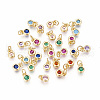 Brass with Single Cubic Zirconia Charms X-ZIRC-F095-03G-1