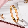Ion Plating(IP) 304 Stainless Steel Hinged Bangles for Women STAS-Z114-07G-01-2