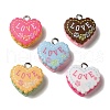 Opaque Resin Pendants RESI-L041-001P-1
