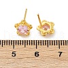 S925 Sterling Silver Cubic Zirconia Stud Earrings EJEW-V019-02G-5