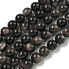 Natural Silver Obsidian Beads Strands G-S150-20A-8mm-1