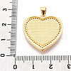 Brass Micro Pave Clear Cubic Zirconia Pendants KK-N268-25G-3