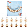 12Pcs 12 Style Flower with Number Pendant Locking Stitch Markers HJEW-AB00641-1