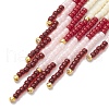 Seed Beads Beaded Charms PALLOY-MZ00221-3
