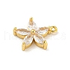 Rack Plating Brass Clear Cubic Zirconia Pendants KK-P277-21G-2