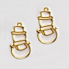 Zinc Alloy Open Back Bezel Pendants PALLOY-F242-02G-03-1