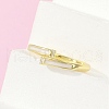 Brass Micro Pave Cubic Zirconia Cuff Rings RJEW-S400-12G-2