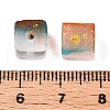Frosted Glass Beads with Golden Glitter Powder X1-DGLA-NH001-8mm-01F-3