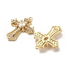 Brass Micro Pave Cubic Zirconia Pendants KK-K355-41G-2