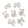 UV Plating Rainbow Iridescent Acrylic Beads PACR-E001-05I-1