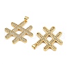Brass Micro Pave Cubic Zirconia Pendants KK-S526-21G-D-2