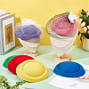  6Pcs 6 Colors Velvet Cloth Mini Hat Fascinator Base AJEW-NB0005-97-4