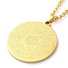 304 Stainlessa Steel Curb Chain Pendant Necklaces NJEW-H034-08G-1