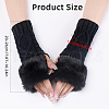 Polyacrylonitrile Fiber Yarn Knitting Fingerless Gloves COHT-PW0001-15C-2