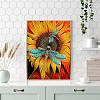 Sunflower with Dargonfly DIY Natural Scenery Pattern 5D Diamond Painting Kits PW-WG40923-05-1