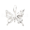 925 Sterling Silver Pave Clear Cubic Zirconia Hollow Butterfly Pendants STER-S013-03S-1