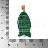 Synthetic Malachite & Synthetic Turquoise Carved Pendants G-Z084-01G-03-3