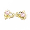 Rack Plating Alloy with Glass Pendants FIND-G051-05LG-02-2