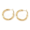 Ion Plating(IP) 201 Stainless Steel Twist Hoop Earrings EJEW-I309-44G-1