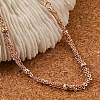 Rack Plating Brass Cable Chain Bracelets BJEW-G735-04RG-2