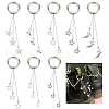 16Pcs 8 Style Star Alloy Tassel Shoe Decoration HJEW-AB00619-1