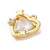 Brass Micro Pave Cubic Zirconia Pendants KK-U042-20G-2