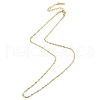Ion Plating(IP) 304 Stainless Steel Singapore Chain Necklace for Men Women NJEW-M200-08G-1