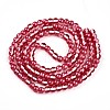 Baking Painted Transparent Glass Beads Strands DGLA-N011-6mm-06-2