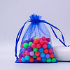 Rectangle Organza Drawstring Bags CON-PW0001-054D-02-1