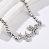 304 Stainless Steel Link Bracelets BJEW-Z107-01P-3