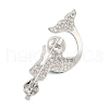 Mermaid Alloy Rhinestone Brooches for Backpack Clothes PALLOY-D361-24P-02-2