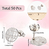 SUNNYCLUE 50Pcs 304 Stainless Steel Stud Earring Findings STAS-SC0008-57P-2