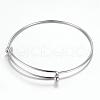 Adjustable 304 Stainless Steel Expandable Bangle Making BJEW-G515-03P-1
