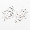 Palm Brass Pendants KK-F371-57P-1