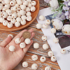 Gorgecraft 100Pcs Maple Wood European Beads WOOD-GF0001-97-3