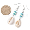 Natural Cowrie Shell Dangle Earrings EJEW-JE06262-4