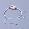 Adjustable Glass Seed Bead Braided Bead Bracelets BJEW-JB04284-M-5