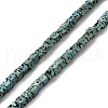 Electroplated Natural Lava Rock Beads Strands G-Q1009-B01-02F-1