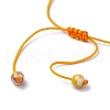 Synthetic Ocean White Jade Braided Beaded Bracelets BJEW-JB11016-02-4