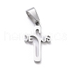 Non-Tarnish 304 Stainless Steel Pendants STAS-L216-34P-1