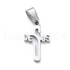 304 Stainless Steel Pendants STAS-L216-34P-1