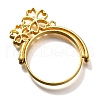 Rotatable Alloy Swivel Open Back Bezel Pendants PALLOY-I223-20G-1