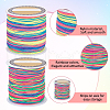 GOMAKERER 2 Rolls Segment Dyed Polyester Cords Macrame Thread OCOR-GO0001-04-5