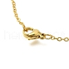 304 Stainless Steel Moon Star Desert Scenery Flat Round Pendant Cable Chain Necklaces for Women NJEW-Q002-01G-3